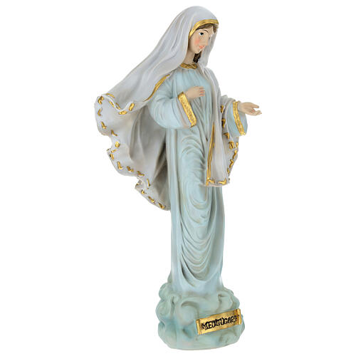 Our Lady of Medjugorje resin statuette, 8 in 3