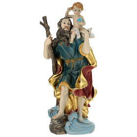 Saint Christopher statue in resin 30 cm