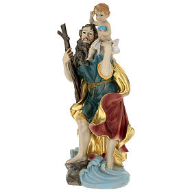 Saint Christopher statue in resin 30 cm