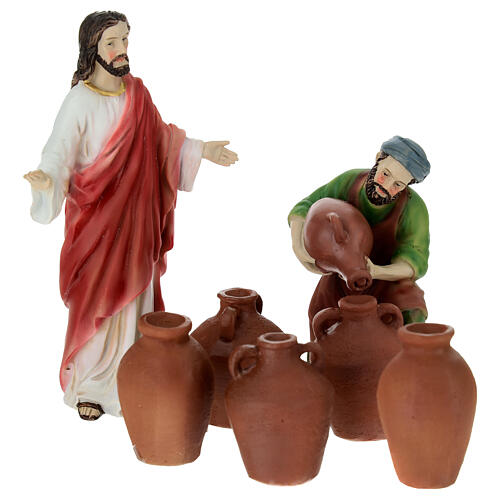 Set zur Verwandlung von Wasser in Wein 12 cm Harz 3