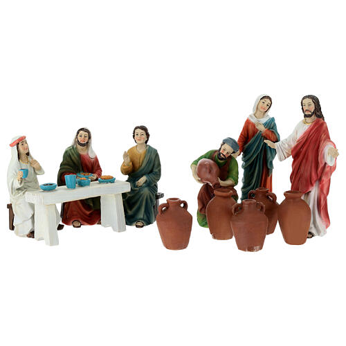 Set tramutazione acqua vino 12 cm resina 2