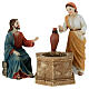 Set Gesù e la samaritana del pozzo 12 cm resina s1