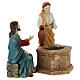 Set Gesù e la samaritana del pozzo 12 cm resina s3