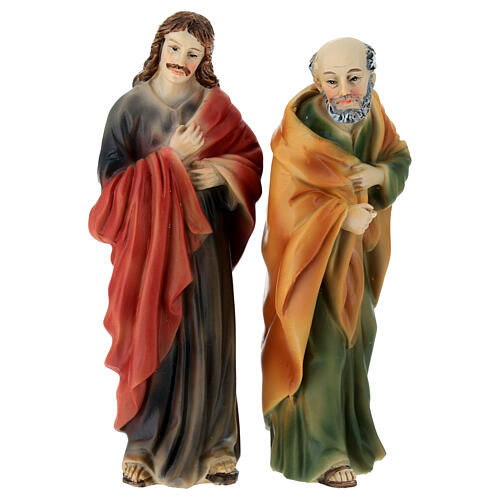 Healing of the paralytic, set for 12 cm resin Easter Creche 3