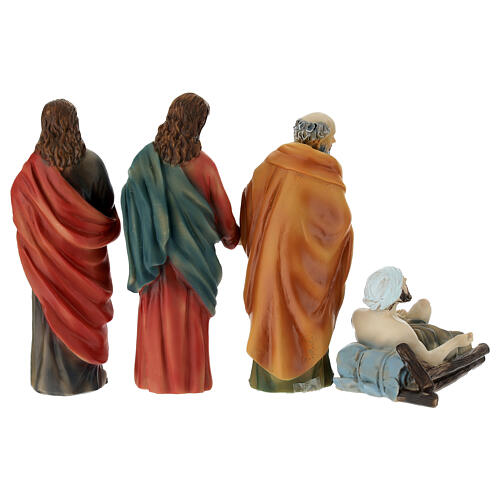 Healing of the paralytic, set for 12 cm resin Easter Creche 4