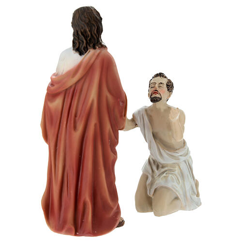 Jesus healing the blind set 12 cm resin 3