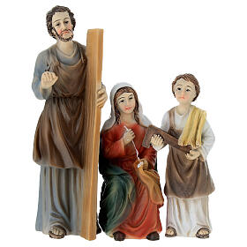 Set Sacra famiglia falegnami 12 cm resina