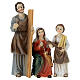 Set Sacra famiglia falegnami 12 cm resina s1