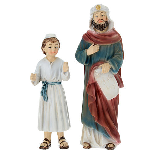 Finding of Jesus in temple set 12 cm resin 4