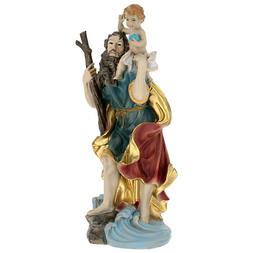 St. Christopher resin statue, 8 in 2
