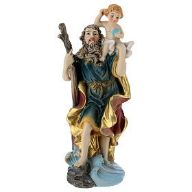 St Christopher statue 12 cm resin