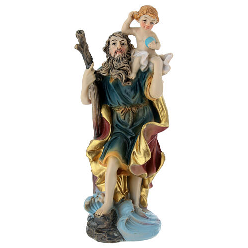 St Christopher statue 12 cm resin 1