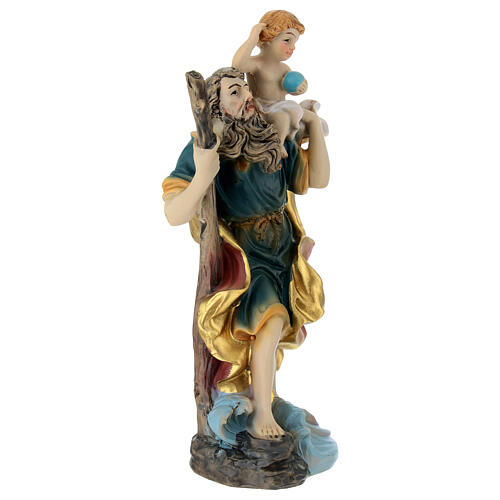 St Christopher statue 12 cm resin 2