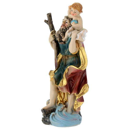 St Christopher statue 12 cm resin 3