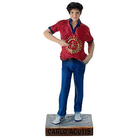 Carlo Acutis, painted resin statue, 9 in