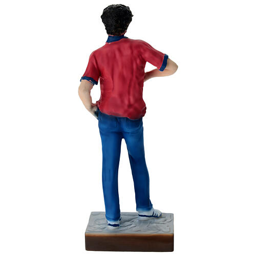 Statue Valentino Rossi Terre Cuite 22cm - Peinte à La Main - Italie