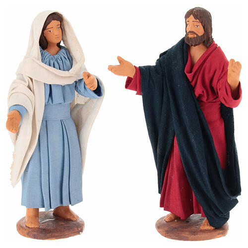 Noces de Cana 7 pcs crèche napolitaine de Pâques en terre cuite 13 cm 2