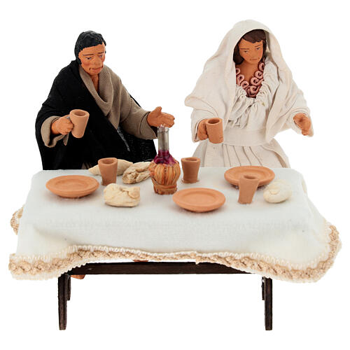 Noces de Cana 7 pcs crèche napolitaine de Pâques en terre cuite 13 cm 4