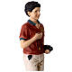 Painted resin statue of Carlo Acutis with rosary, 12 in s7
