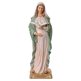 Vierge enceinte résine colorée 40 cm
