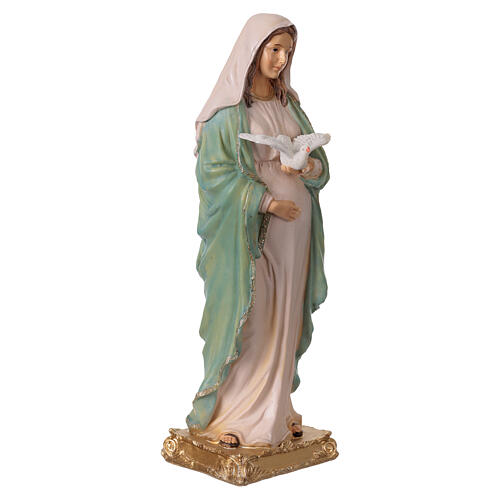 Vierge enceinte résine colorée 40 cm 5