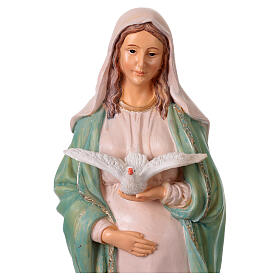 Figura Maryi Brzemiennej z gołębicą – żywica kolorowa 40 cm