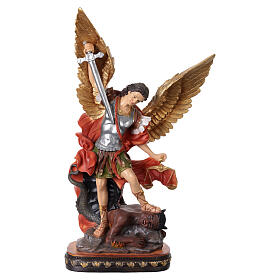 Erzengel Michael – 80 cm, farbig gefasstes Resin