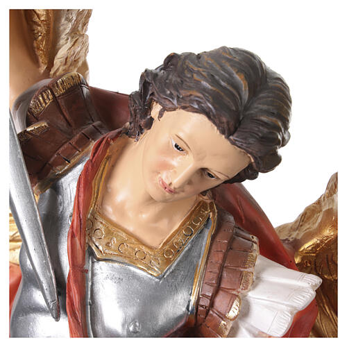 Erzengel Michael – 80 cm, farbig gefasstes Resin 6