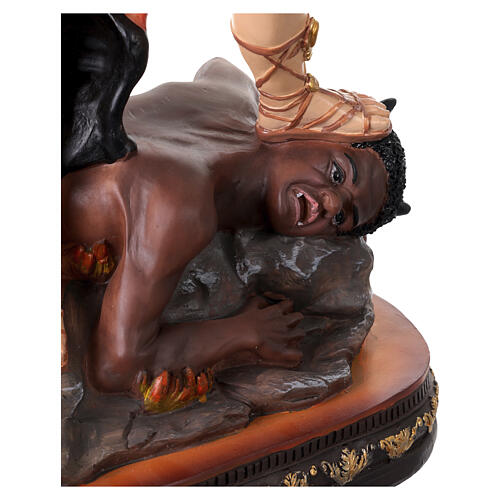 Erzengel Michael – 80 cm, farbig gefasstes Resin 7