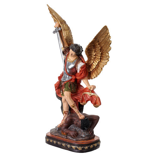 Saint Michel Archange résine colorée 80 cm 5