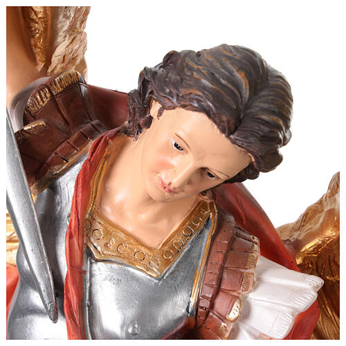 San Michele Arcangelo resina colorata 80 cm 6