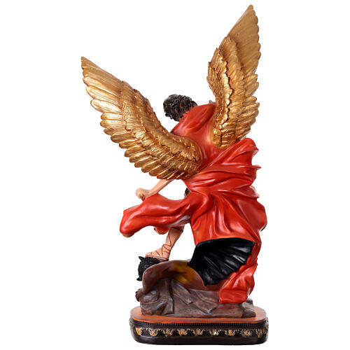 Figura św. Michała Archanioła z demonem – figura z żywicy kolorowej 77 cm 8
