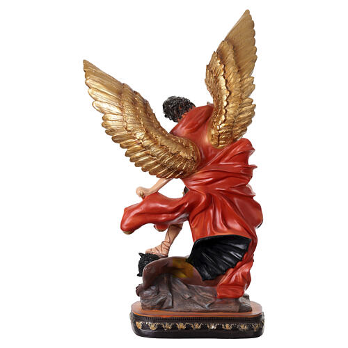 Figura św. Michała Archanioła z demonem – figura z żywicy kolorowej 77 cm 9