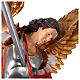 Figura św. Michała Archanioła z demonem – figura z żywicy kolorowej 77 cm s2