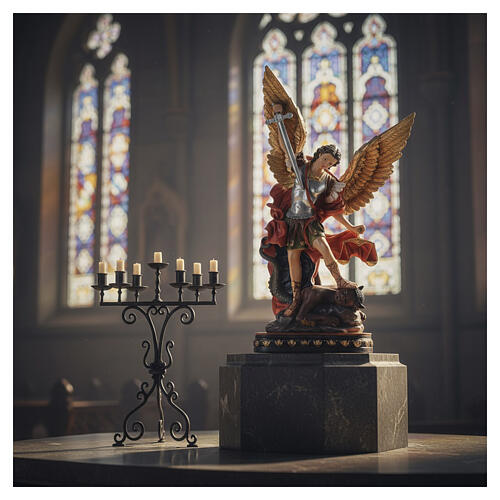 St. Michael the Archangel colored resin statue 80 cm 2
