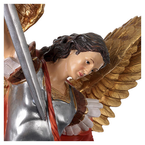 St. Michael the Archangel colored resin statue 80 cm 4
