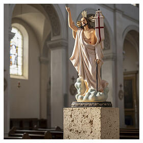 Resurrección de Jesús de resina colorida 80 cm