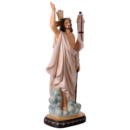 Resurrección de Jesús de resina colorida 80 cm 5