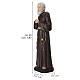 Statua Padre Pio da Pietrelcina resina 20 cm s3