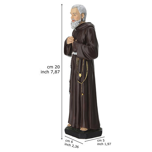 Figura Ojciec Pio z Pietrelciny z żywicy, 20 cm 3