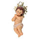Bambin Gesù con aureola 8 cm resina dipinta s1