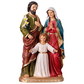Sacra Famiglia 60x35x20 cm resina colorata