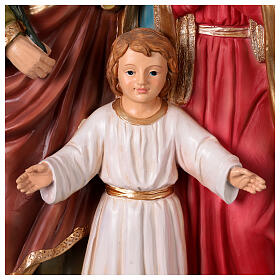 Sacra Famiglia 60x35x20 cm resina colorata