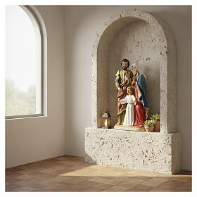 Sacra Famiglia 60x35x20 cm resina colorata