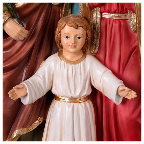 Sacra Famiglia 60x35x20 cm resina colorata 2