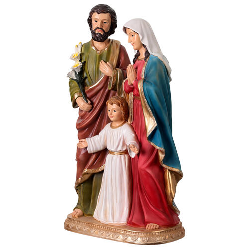 Sacra Famiglia 60x35x20 cm resina colorata 3
