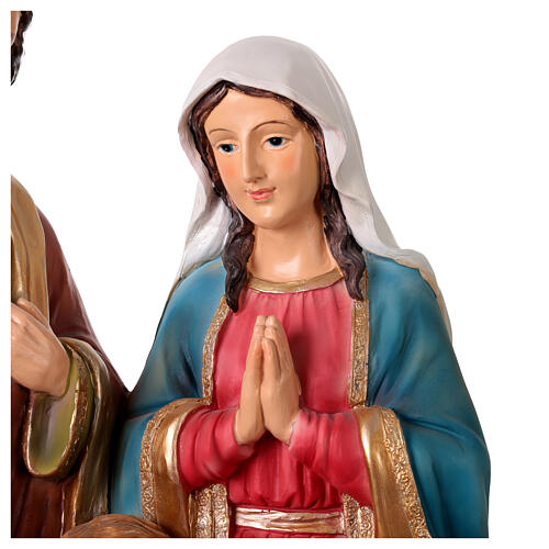 Sacra Famiglia 60x35x20 cm resina colorata 4