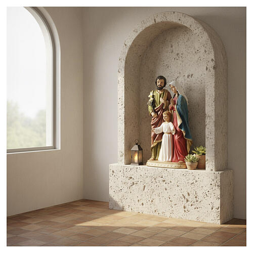 Sacra Famiglia 60x35x20 cm resina colorata 2