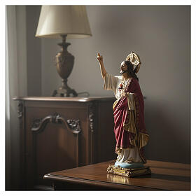 Sacred Heart of Jesus Statue 30 cm painted resin