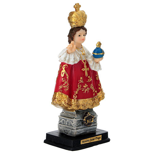Niño Jesús de Praga 14 cm resina pintada 4